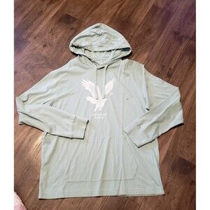 American Eagle Lt Green Pullover Super Soft Hoodie Shirt Men's Unisex Sz M